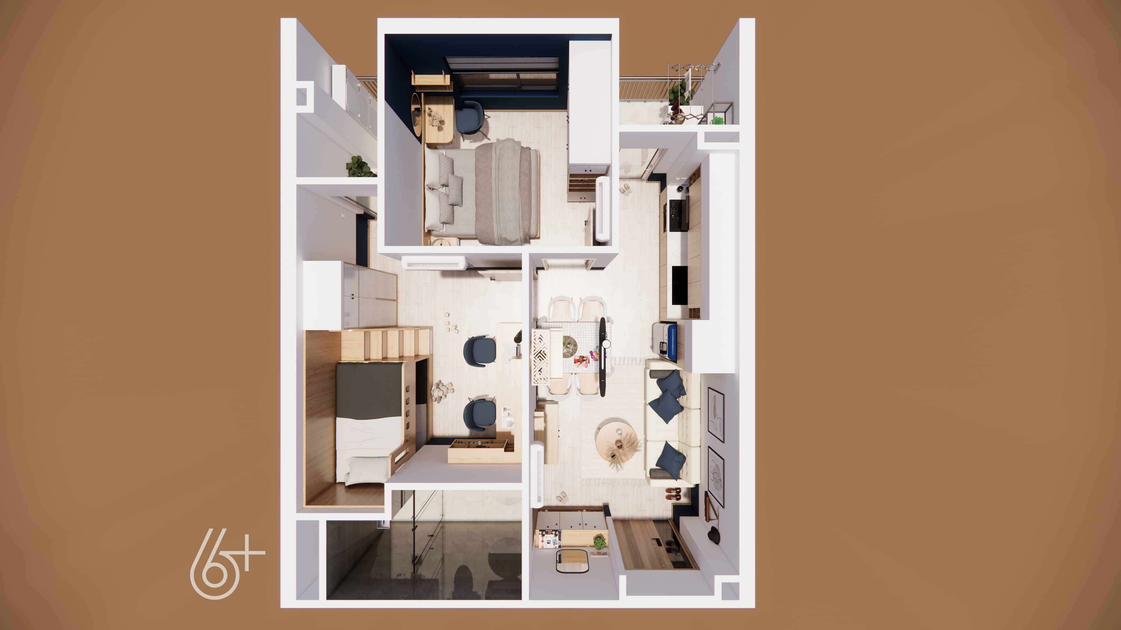 NHÀ Ở XÃ HỘI 50M2 - 2 NGỦ - hình ảnh công trình