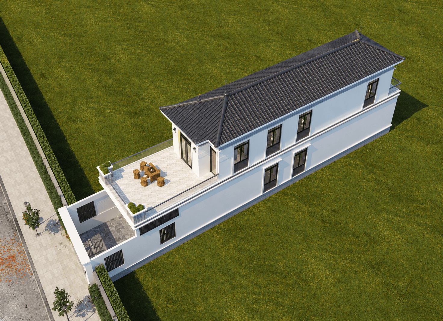 Nhà mái nhật 2 tầng 5.5x28m - hình ảnh công trình