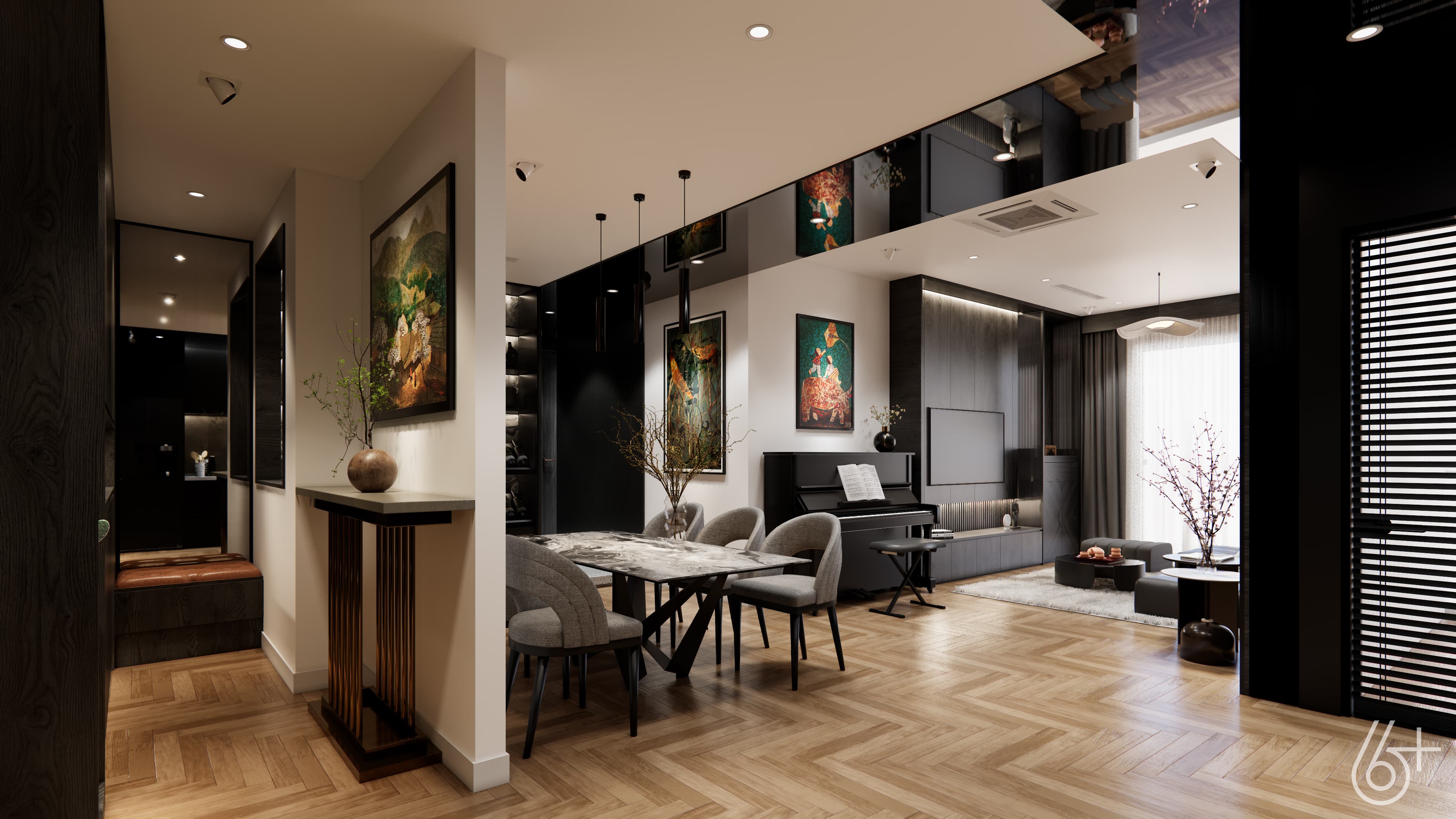 CĂN HỘ GƯƠNG ĐEN - 3 NGỦ - KHAI SƠN CITY - hình ảnh công trình