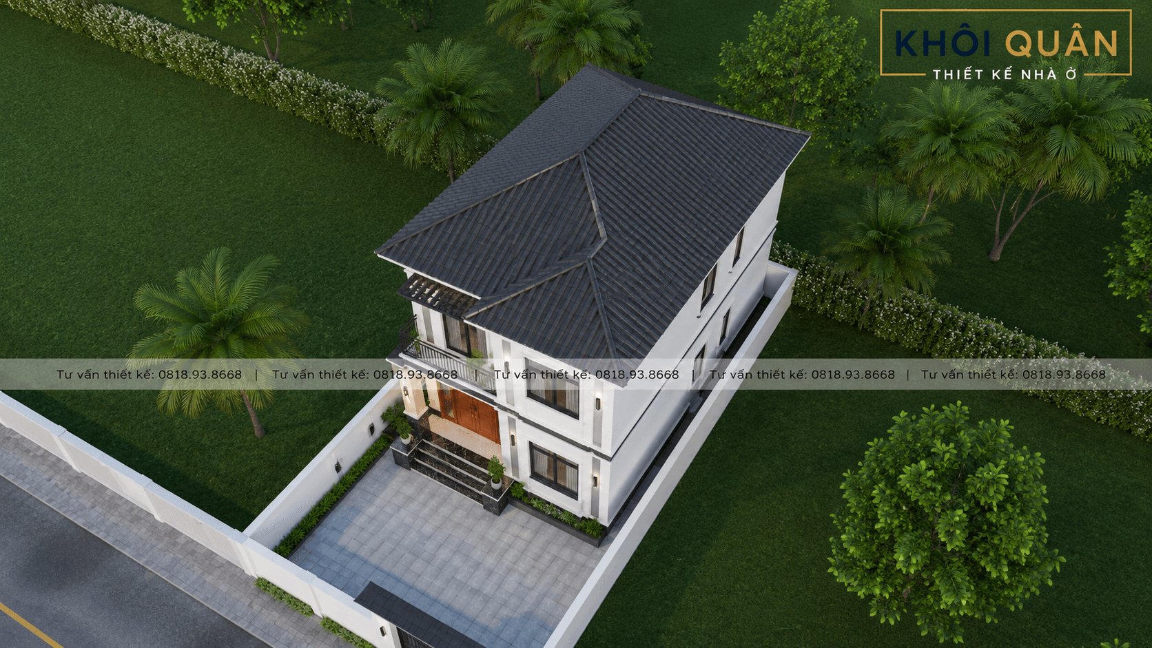 Biệt thự mái nhật 2 tầng (8x13.2m) - hình ảnh công trình
