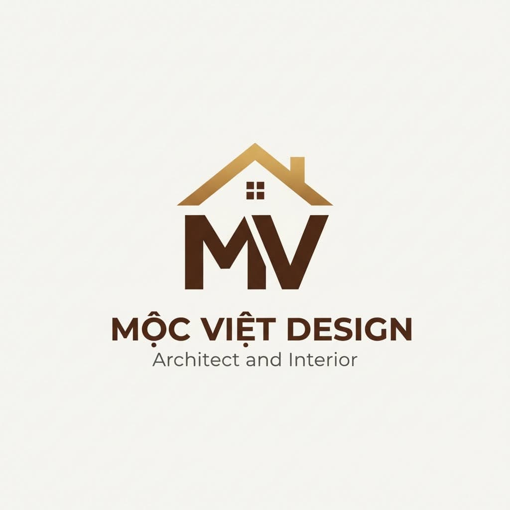 Logo Kiến Trúc Nội Thất Mộc Việt Design