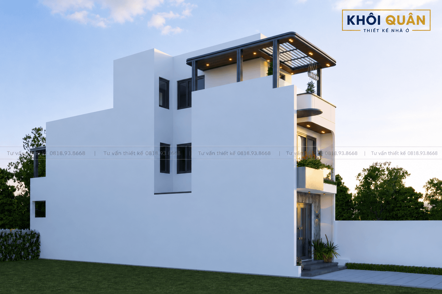 Nhà phố 3 tầng 5x20m