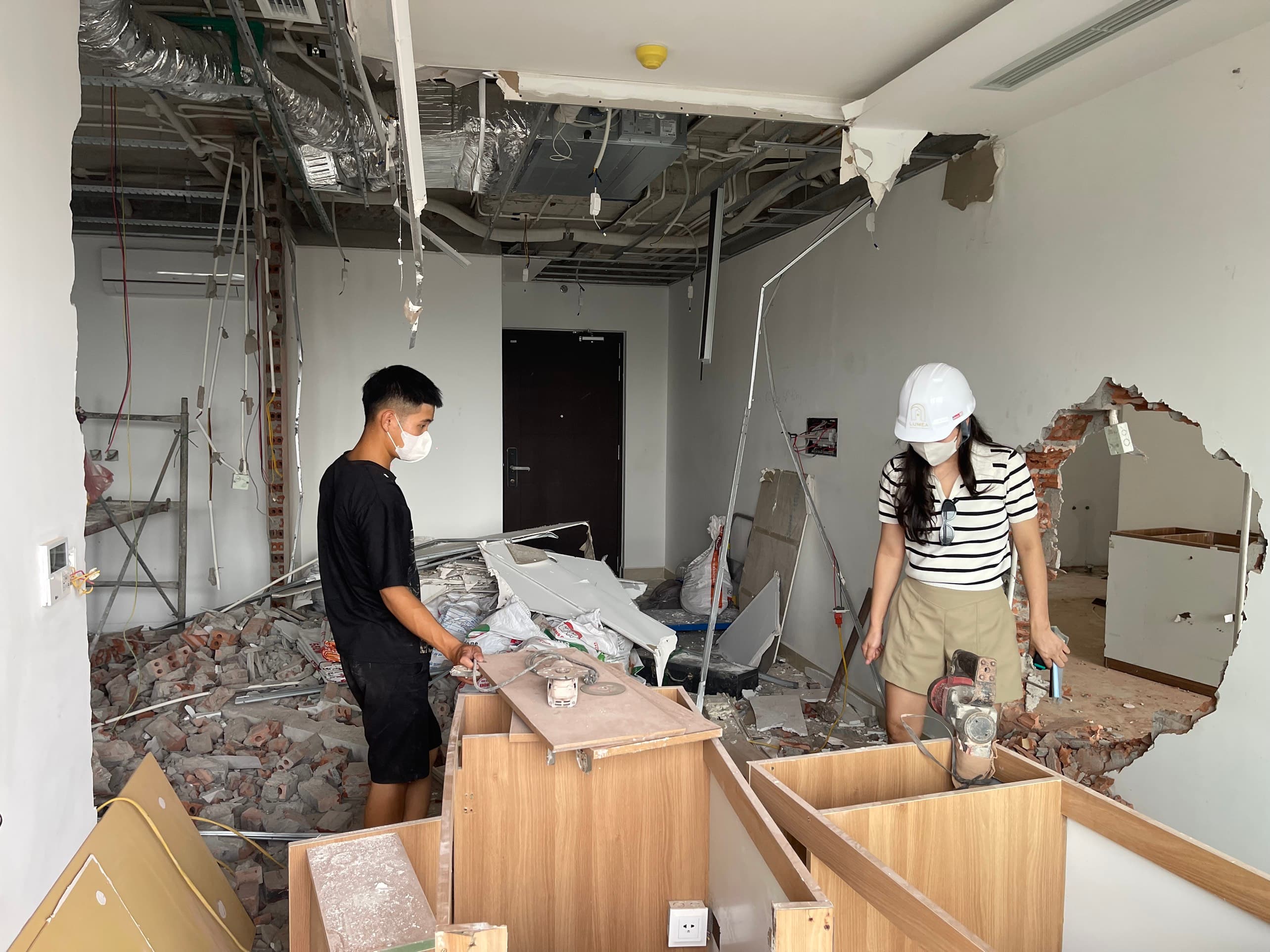Tổng thầu - Căn hộ Duplex Feliz Homes Hoàng Mai