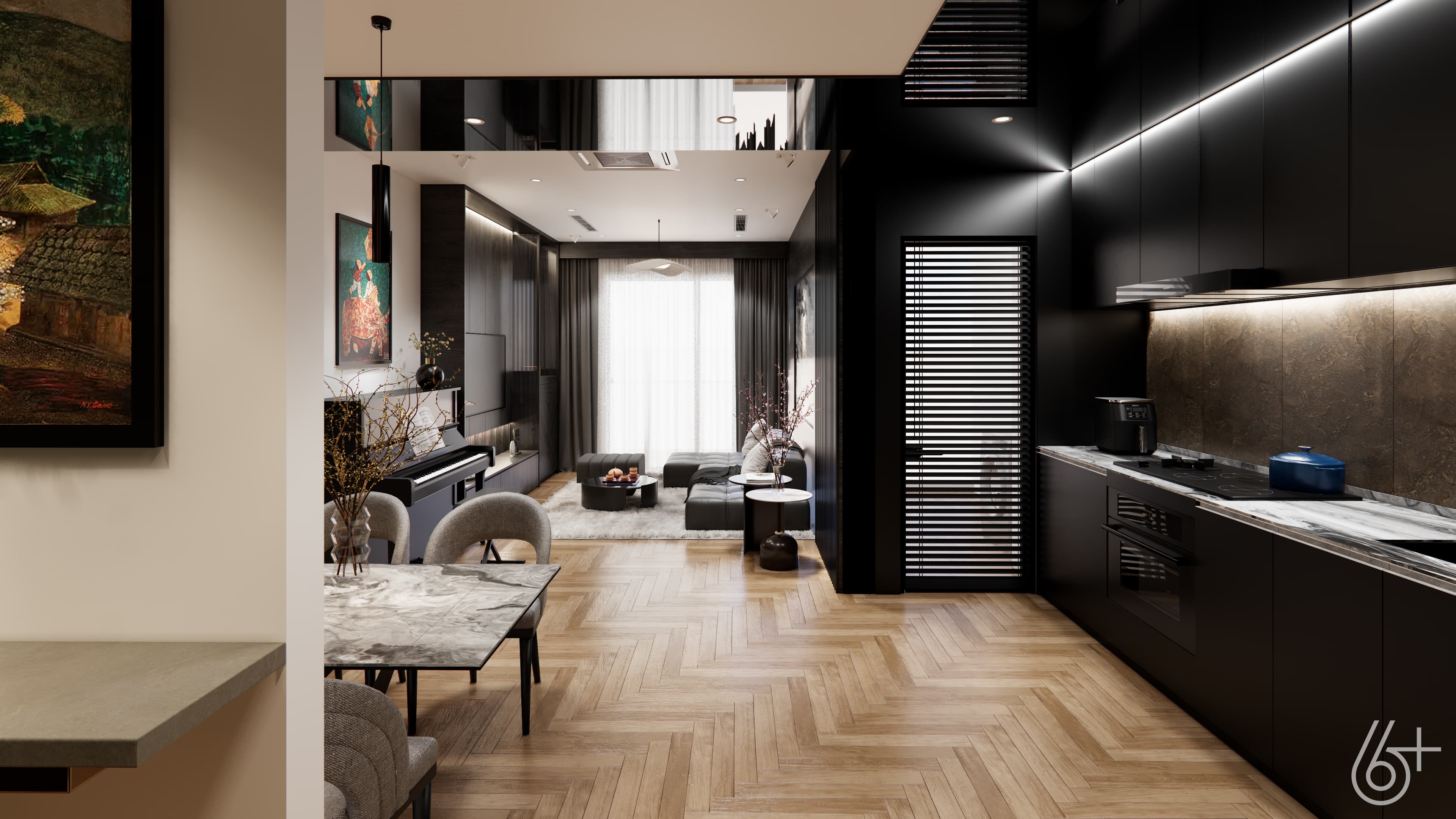 CĂN HỘ GƯƠNG ĐEN - 3 NGỦ - KHAI SƠN CITY - hình ảnh công trình