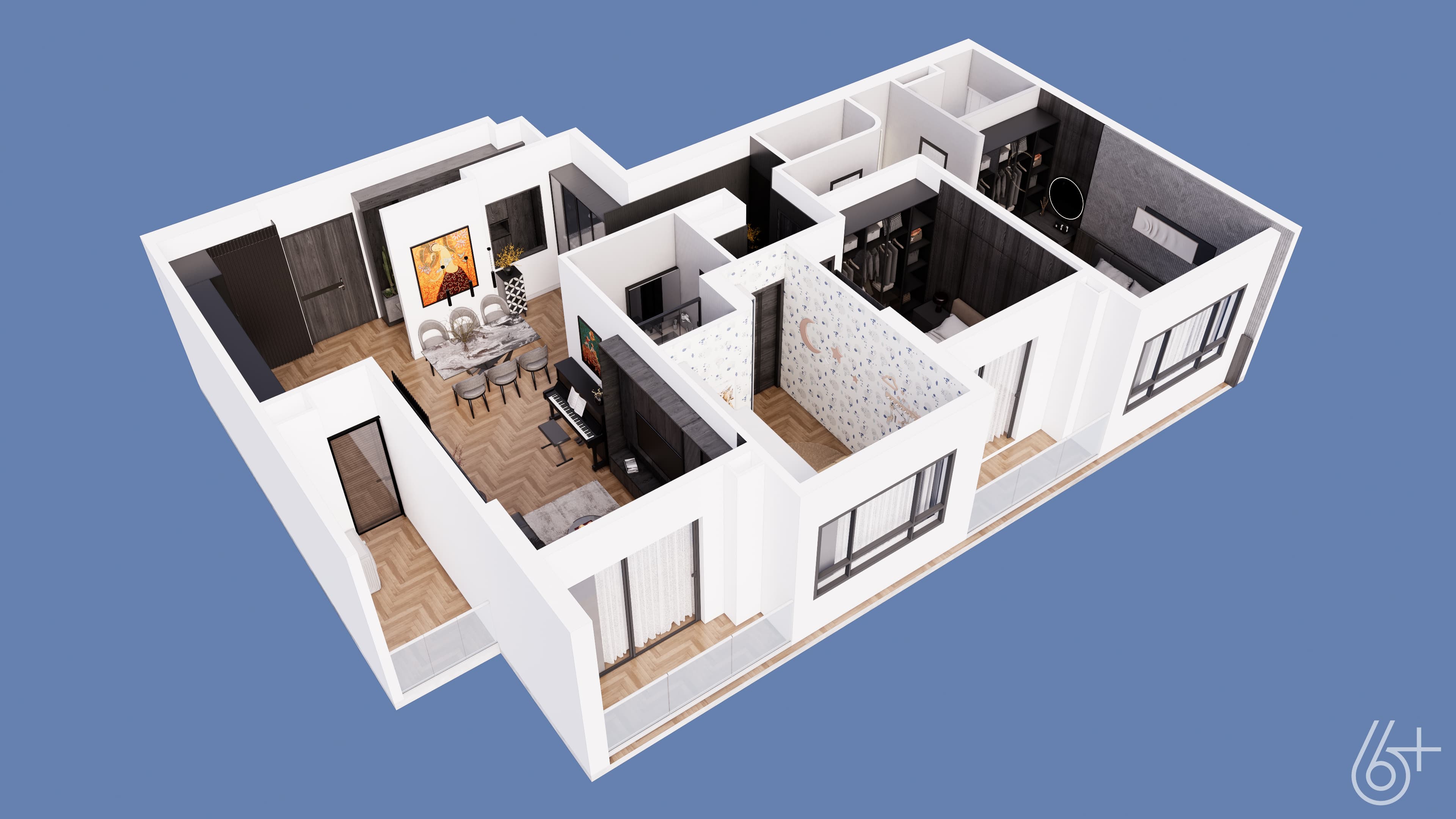 CĂN HỘ GƯƠNG ĐEN - 3 NGỦ - KHAI SƠN CITY - hình ảnh công trình