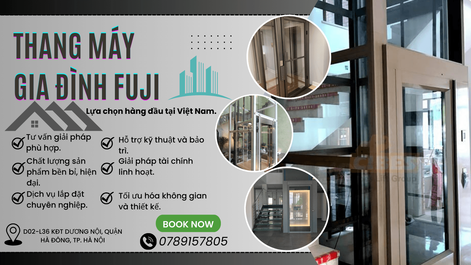 Công trình của Thang Máy Gia Đình FuJi
